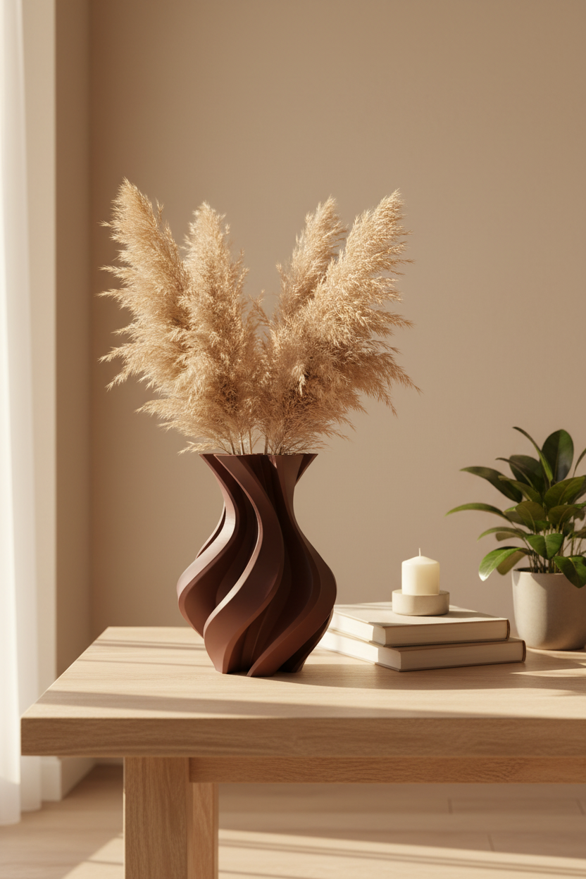 Twisted Asterisk Curved Vase