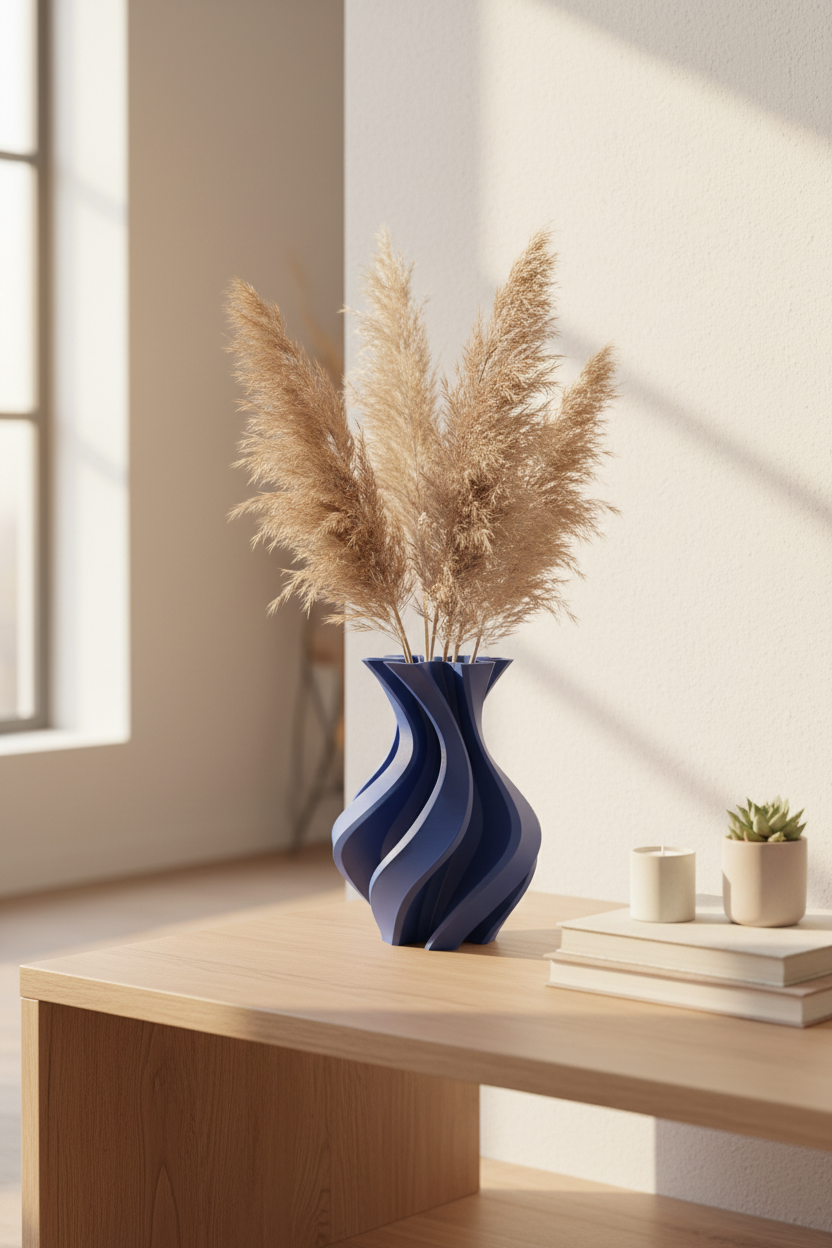 Twisted Asterisk Curved Vase