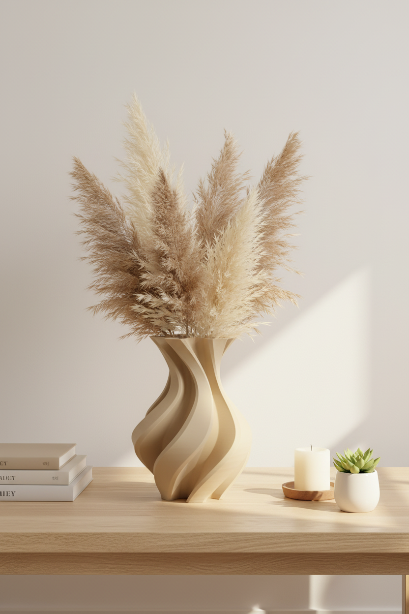 Twisted Asterisk Curved Vase