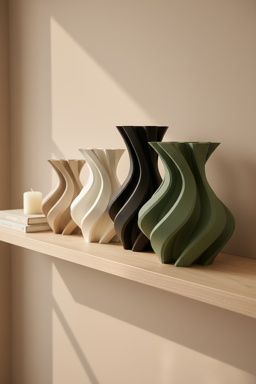 Twisted Asterisk Curved Vase