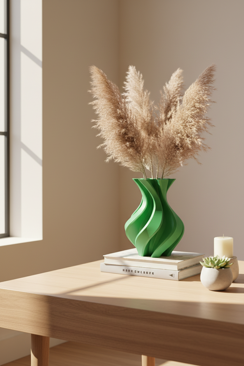 Twisted Asterisk Curved Vase
