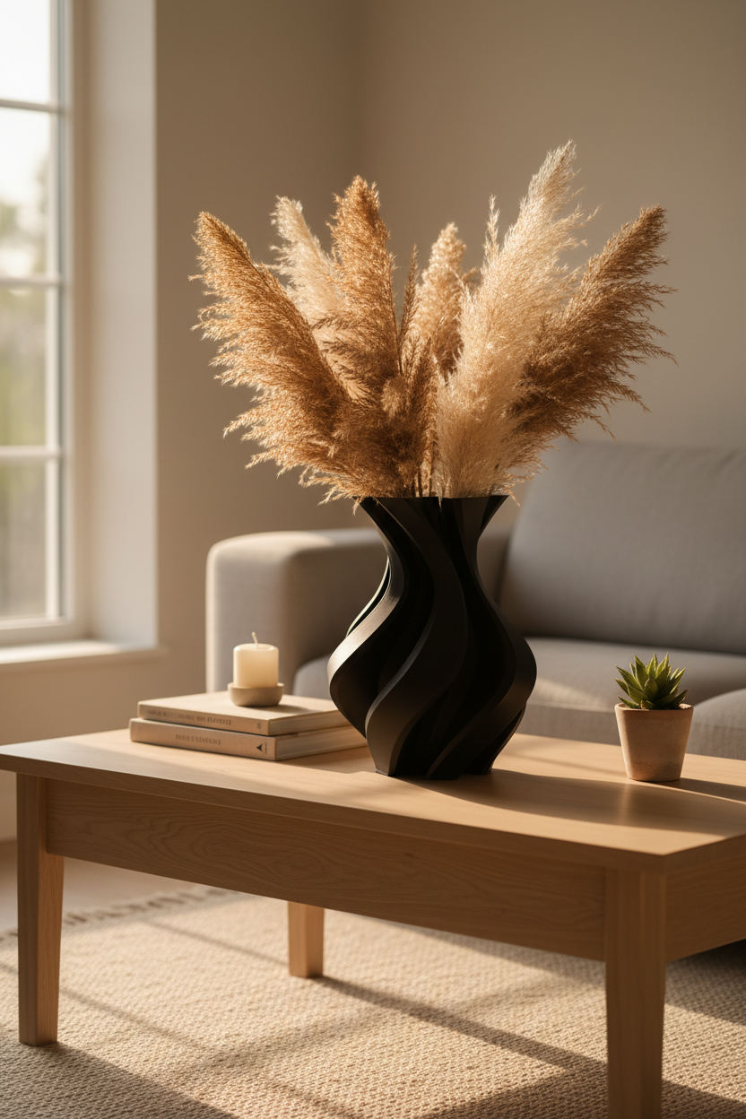 Twisted Asterisk Curved Vase