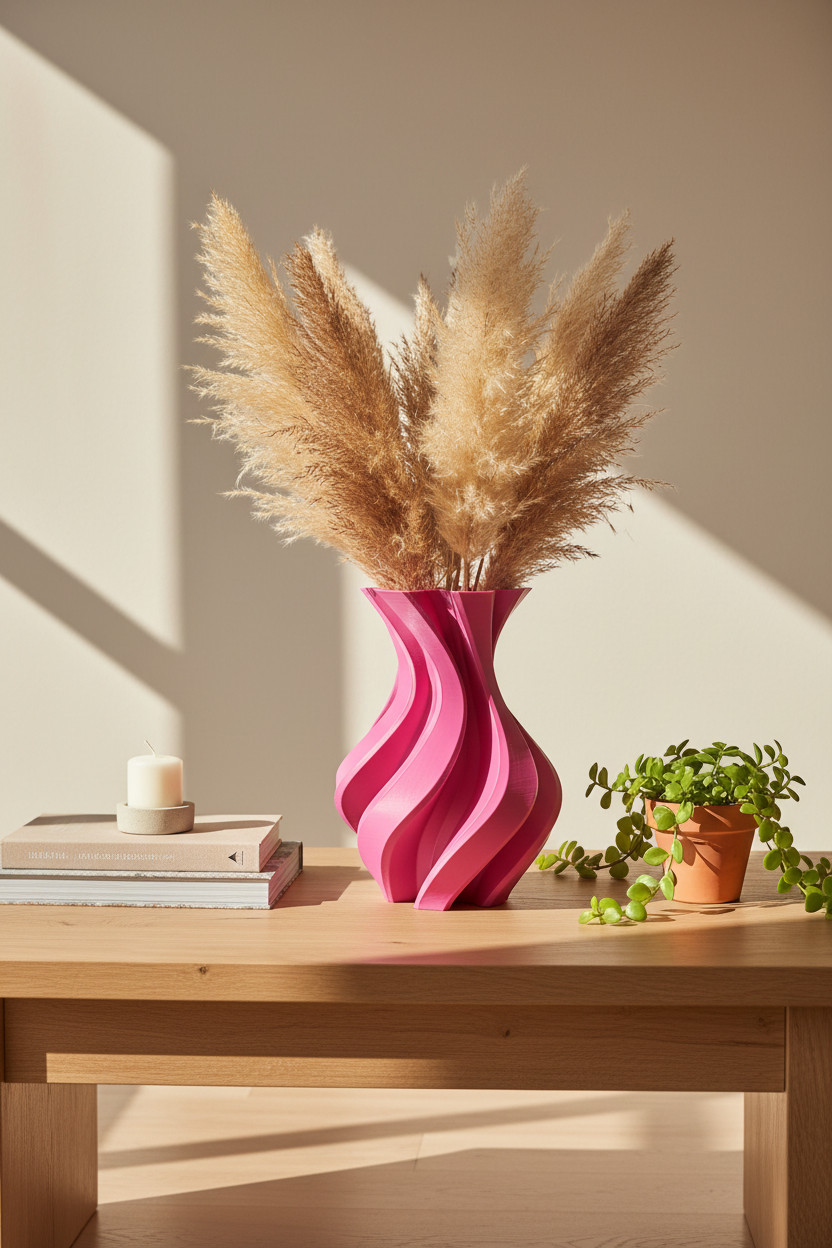 Twisted Asterisk Curved Vase