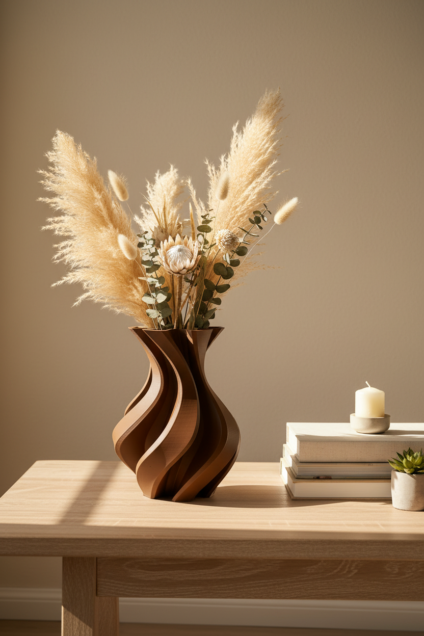 Twisted Asterisk Curved Vase