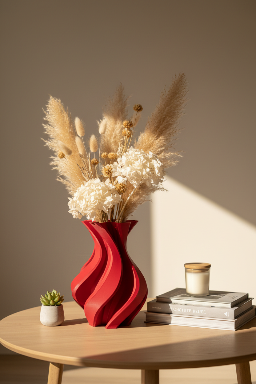 Twisted Asterisk Curved Vase