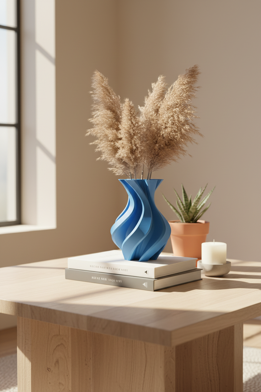 Twisted Asterisk Curved Vase