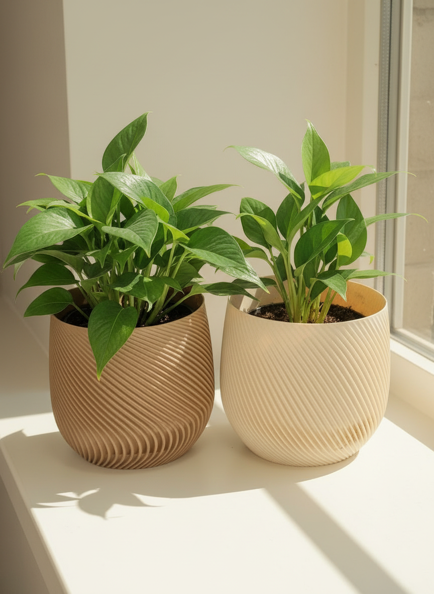 Spiral Style Starter Planter with Drainage - Toys Decor & More