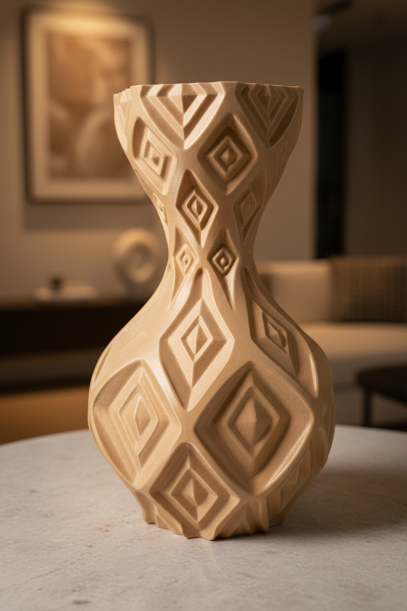 Diamond Ripple Curved Vase - Toys Decor & More
