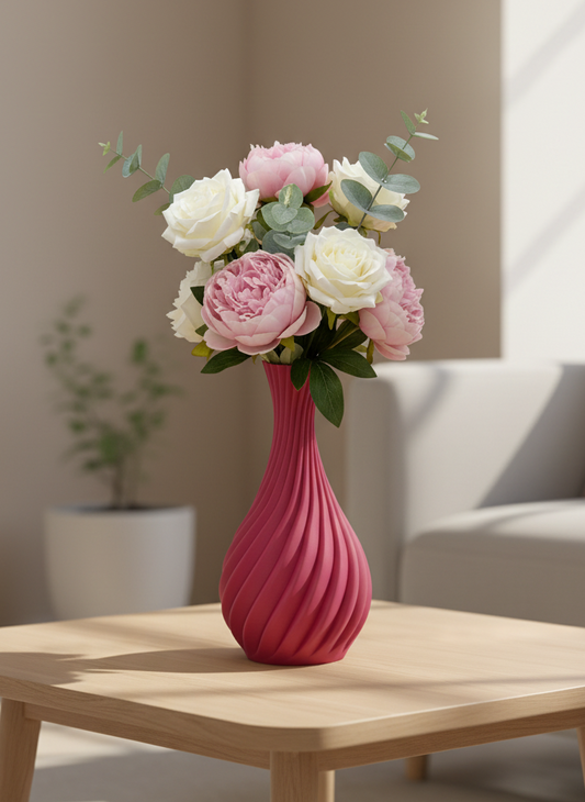Natural Spiral Curved Vase - Toys Decor & More