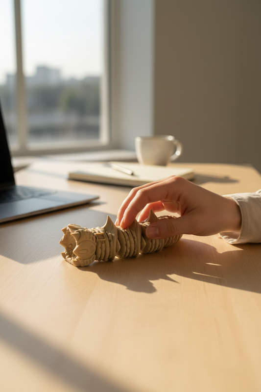 Articulated Armored Sandworm Toy